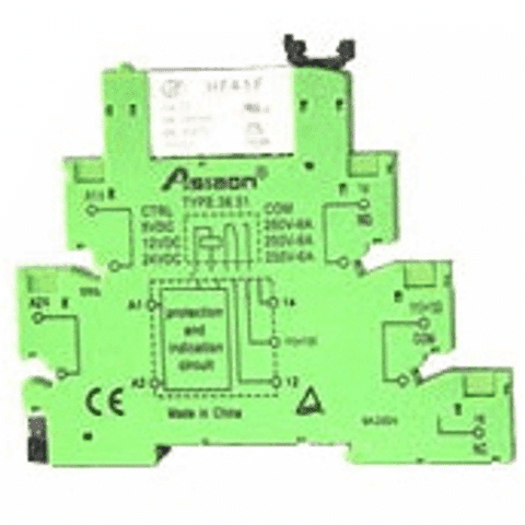 ממסר דק 6 מ"מ 38.51HF - 24VDC | מק"ט 733050 | ASIAON