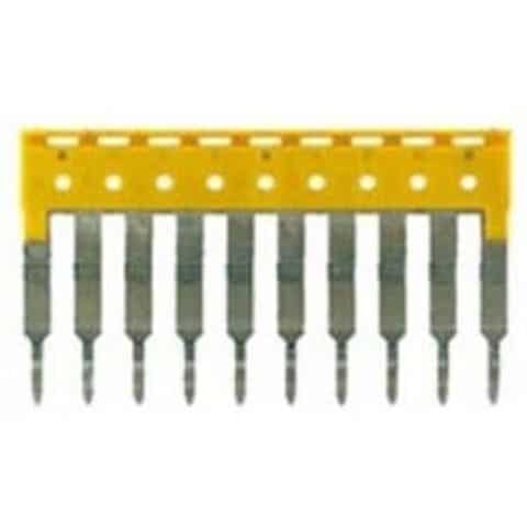 גישור ננעץ מבודד  10 קטבים למהדק 2.5 ZQV 2.5|10. באריזה 20 יח'. | מק"ט 800160894 | WEIDMULLER