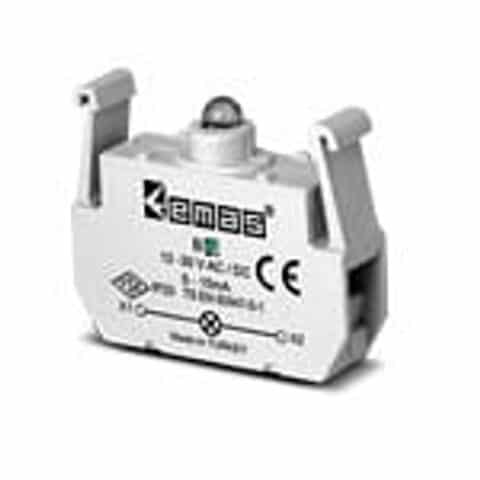 בלוק תאורת לד  ירוק 12-30AC - DC וולט דגםCB9 | מק"ט 55130 | EMAS